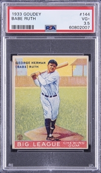 1933 Goudey #144 Babe Ruth – PSA VG+ 3.5